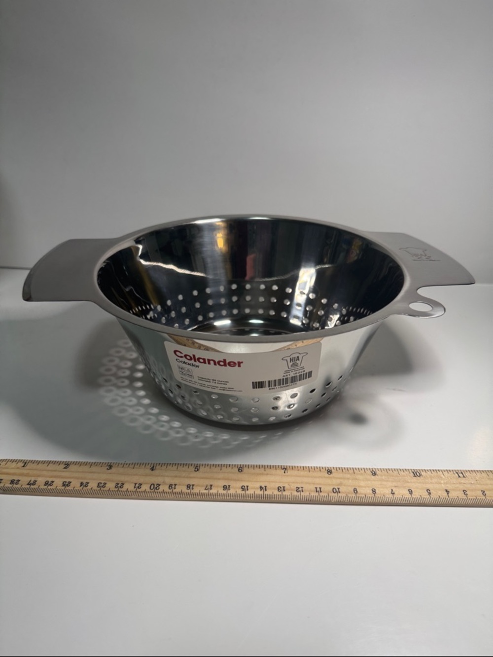 NEW Stainless Steel 18/10 Colander Side Handles made Pakistan 186 oz  7.8 inches